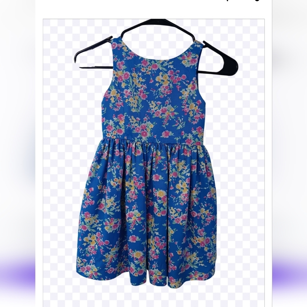 Polo by Ralph Lauren Floral Blue Dress